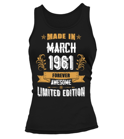 March 1961 Vintage Birthday Present Tank top Woman
