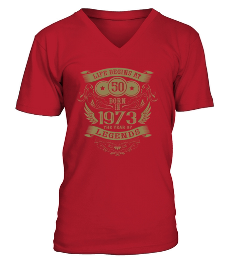 50th Birthday Vintage Sayings 1973 Birthday V-Neck T-shirt