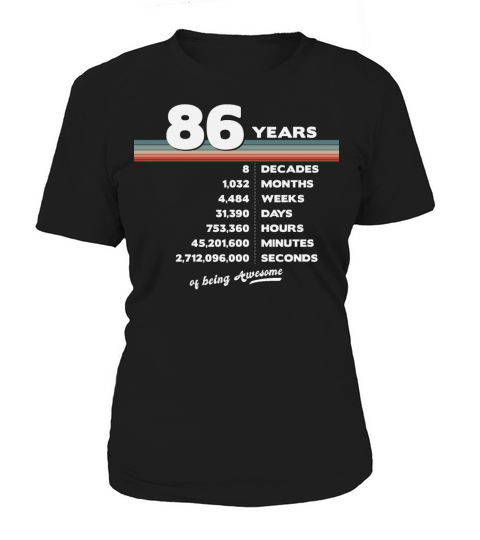 86th Birthday Vintage 86 Years Old Retro 1032 Women's T-Shirt