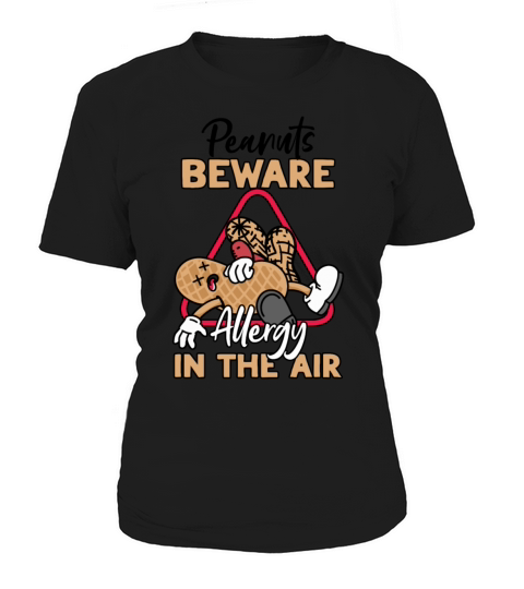 Peanuts Beware Allergy In The Air Peanut Allergic Women's T-Shirt
