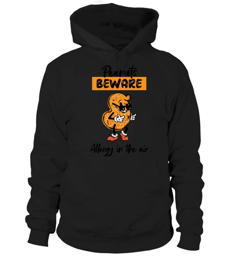 Peanuts Beware Allergy In The Air Peanut Allergic Hoodie Unisex
