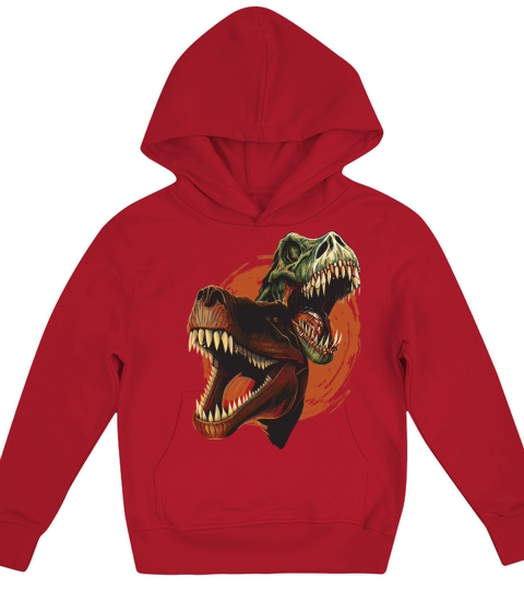 Vintage Tyrannosaurus Rex Dinosaur Head Skeleton Kids Hoodie