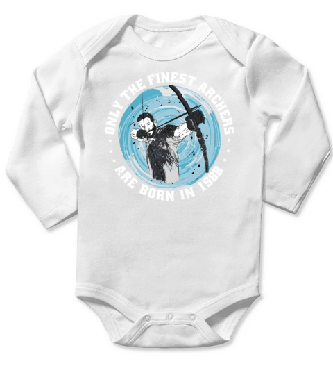 Archer born in 1988 Vintage Birthday Arrow-sports Long Sleeve Baby One-Piece
