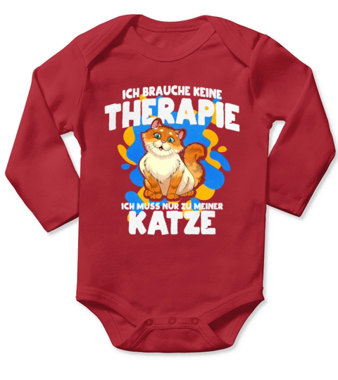 Cat German Quote Long Sleeve Baby One-Piece