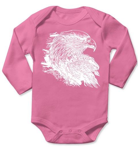 Elegant Eagle In Ink Vintage Tattoo Style Long Sleeve Baby One-Piece
