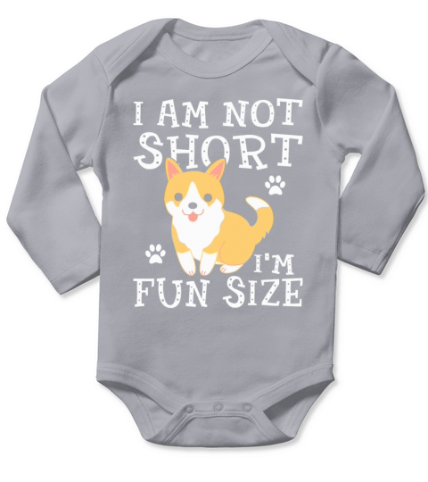 Im not short Im fun sized idea Funny Shiba Inu D Long Sleeve Baby One-Piece