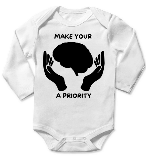 make your mental health a priority Long Sleeve Baby One-Piece