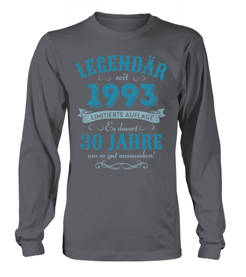 30th Birthday Vintage 1993 Long sleeved Unisex