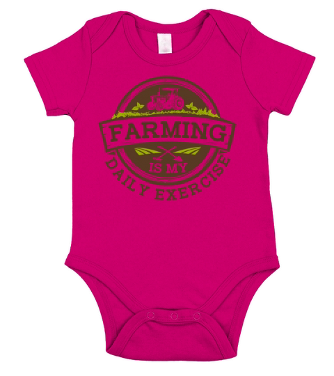 Farming Is My Daily Exercise Agribusiness Short Sleeve Baby One-Piece