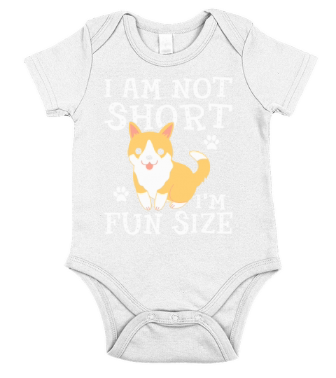 Im not short Im fun sized idea Funny Shiba Inu D Short Sleeve Baby One-Piece