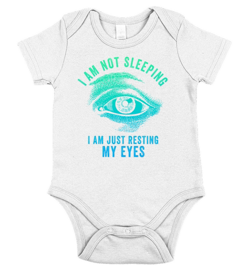 Im Not Sleeping Im Just Resting My Eyes Short Sleeve Baby One-Piece