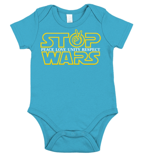 STOP WARS Short Sleeve Baby One-Piece