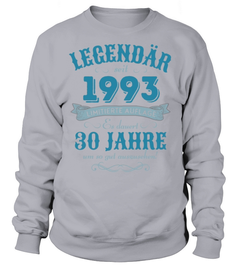30th Birthday Vintage 1993 Sweatshirt Unisex