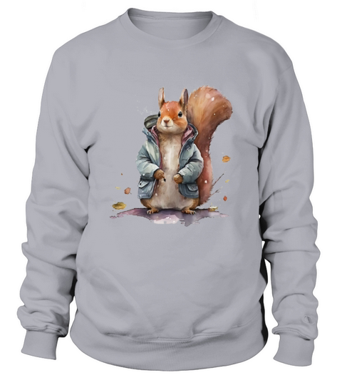 Squirrel Lovers watercolor wearing jack Sweatshirt Unisex