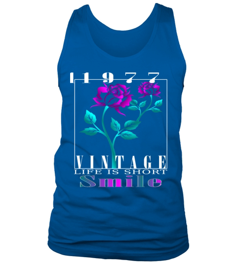 1977 Born Vintage Rose Gift Tank Top Unisex