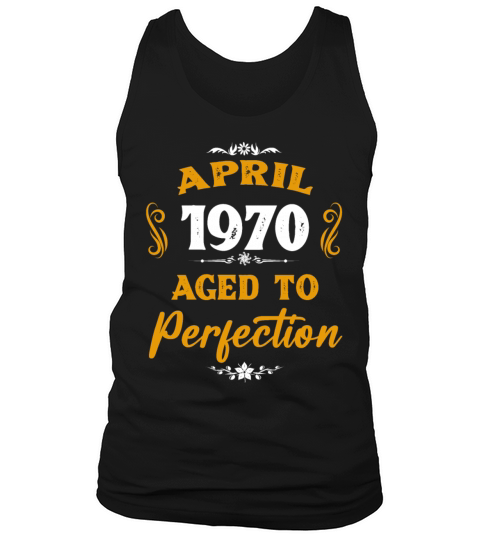 April 1970 Vintage Birthday Present Tank Top Unisex