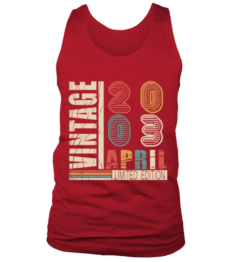 April 2003 Anniversary 2003 Legends April Tank Top Unisex