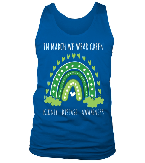 Rainbow March Wear Green Kidney Disease Awareness Tank Top Unisex