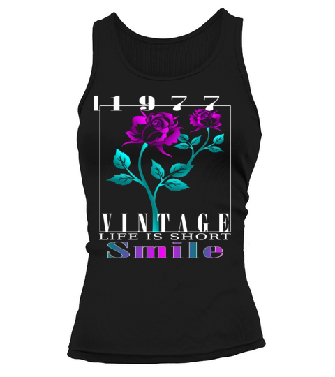 1977 Born Vintage Rose Gift Tank top Woman