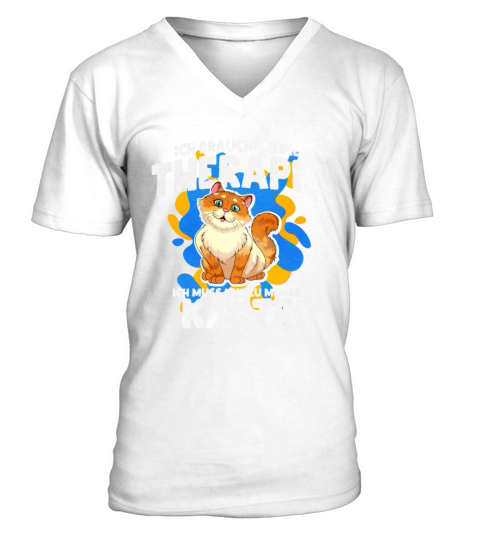 Cat German Quote V-Neck T-shirt