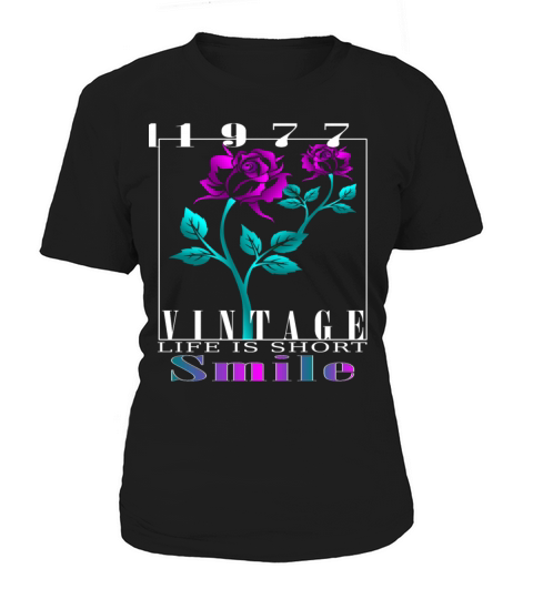 1977 Born Vintage Rose Gift Women's T-Shirt