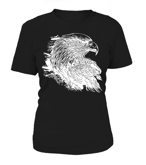 Elegant Eagle In Ink Vintage Tattoo Style Women's T-Shirt