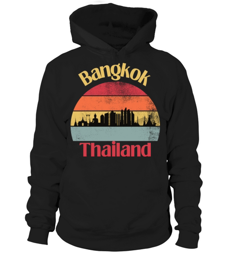 Bangkok Thailand Vintage Sunset Design Hoodie Unisex