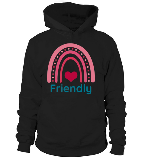 Friendly Viva Magenta Boho Rainbow Hoodie Unisex