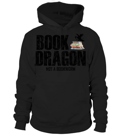 Funny Vintage Book Dragon Nerd Lover ReaderLibrary Hoodie Unisex