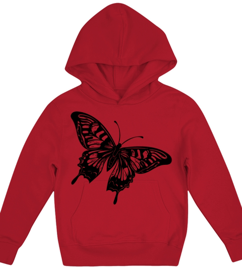 Elegant Vintage Tattoo Butterfly Kids Hoodie