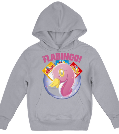 Vintage Flabingo Flamingo Bingo For Bingo Player Kids Hoodie