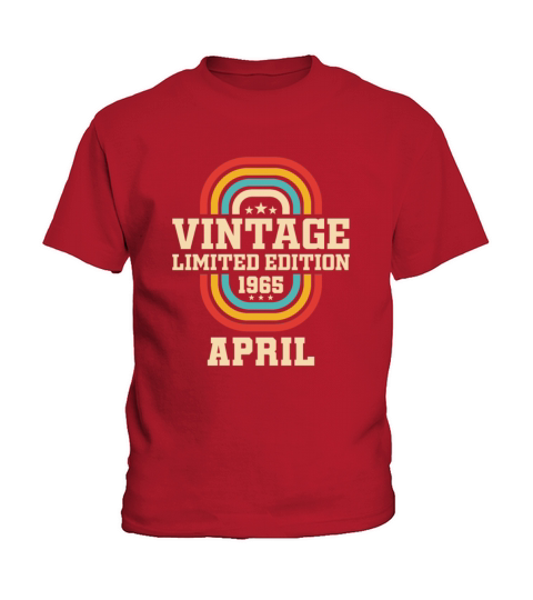 58th birthday April vintage 1965 vintage Kids T-Shirt