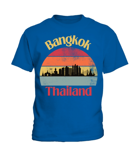 Bangkok Thailand Vintage Sunset Design Kids T-Shirt
