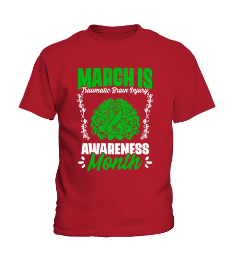 March Is Traumatic Brain Injury Awareness Month Kids T-Shirt