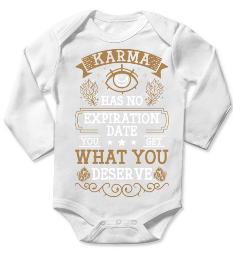 Karma Attitude Sarcasm Mental Long Sleeve Baby One-Piece