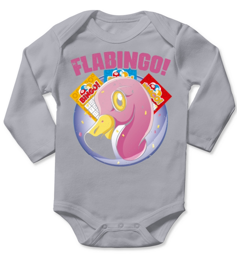 Vintage Flabingo Flamingo Bingo For Bingo Player Long Sleeve Baby One-Piece