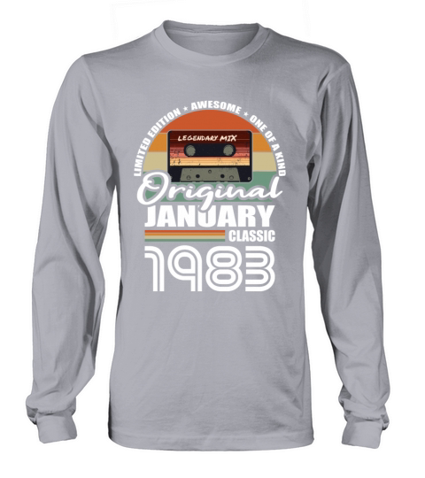 40th birthday january 1983 original 1983 Long sleeved Unisex
