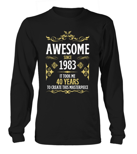 40th Birthday Vintage 1983 Long sleeved Unisex