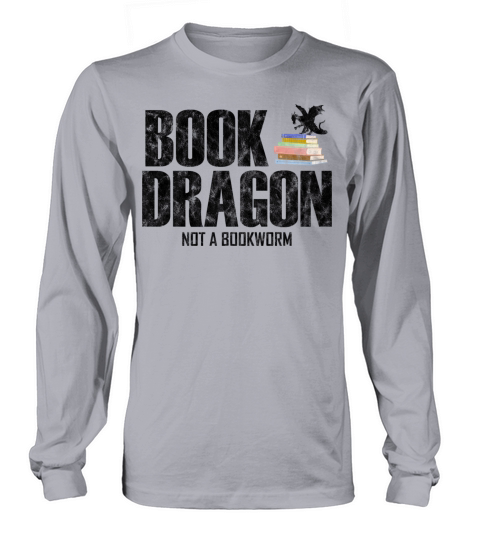 Funny Vintage Book Dragon Nerd Lover ReaderLibrary Long sleeved Unisex
