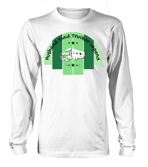 Husband Dad Trucker Legend green vintage version Long sleeved Unisex