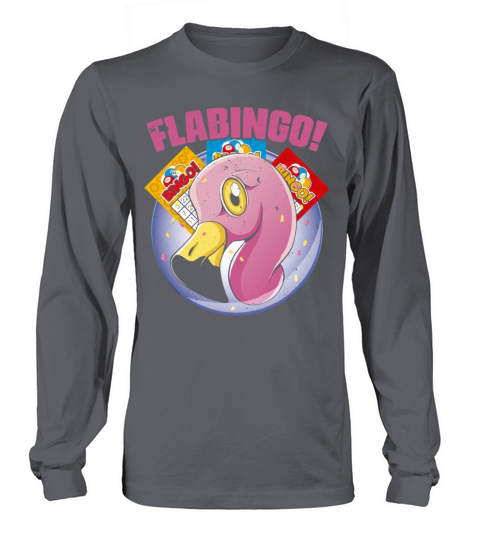 Vintage Flabingo Flamingo Bingo For Bingo Player Long sleeved Unisex