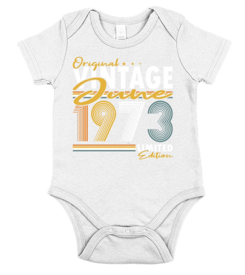 50th birthday june 1973 original 1973 Short Sleeve Baby One-Piece