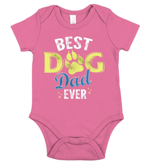 Best Dog Dad Ever Best Dad American Flag Mens Best Short Sleeve Baby One-Piece