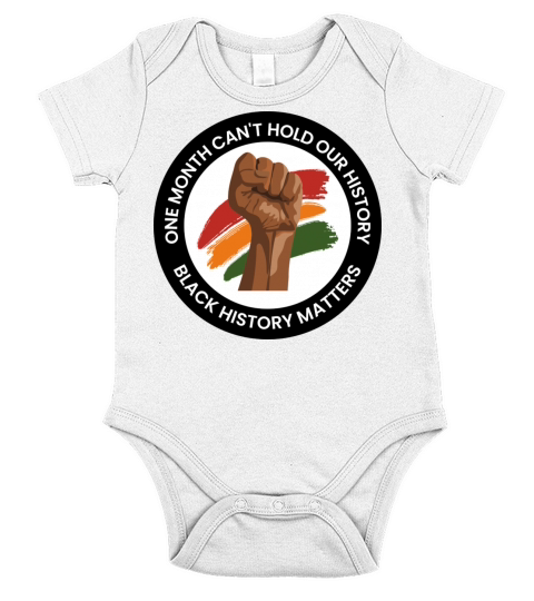Black History Month 6 Short Sleeve Baby One-Piece