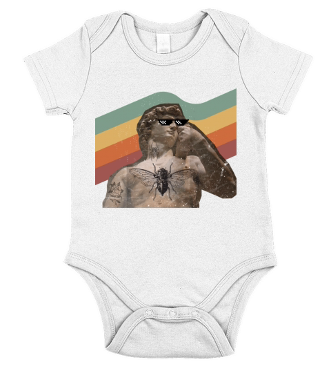 Funny retro scupture Short Sleeve Baby One-Piece