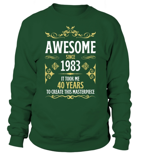 40th Birthday Vintage 1983 Sweatshirt Unisex