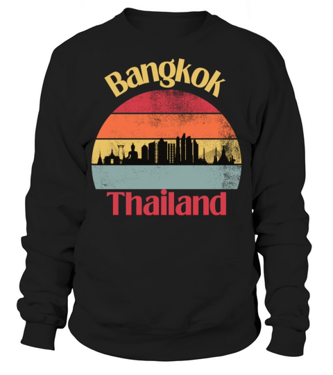 Bangkok Thailand Vintage Sunset Design Sweatshirt Unisex