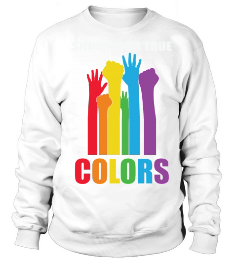 True Colors Rainbow Pride Flag Sweatshirt Unisex