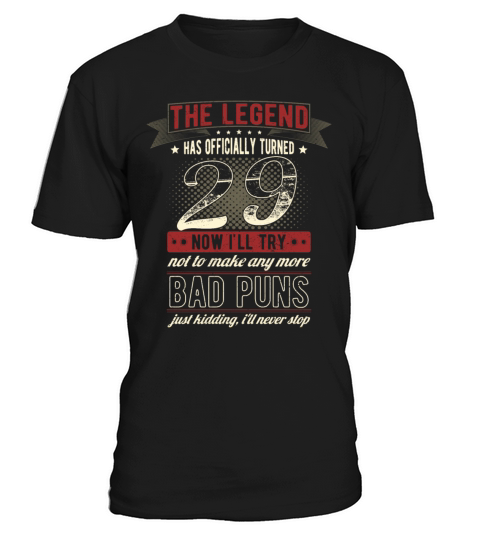 The Legend Officially 29 Years Old 29th Birthday T-Shirt Unisex