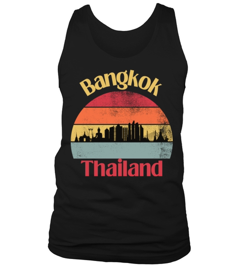 Bangkok Thailand Vintage Sunset Design Tank Top Unisex